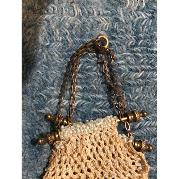 Vintage Antique Beaded Floral Coin Purse Metal Closure Made in Germany - Picture 4 of 4